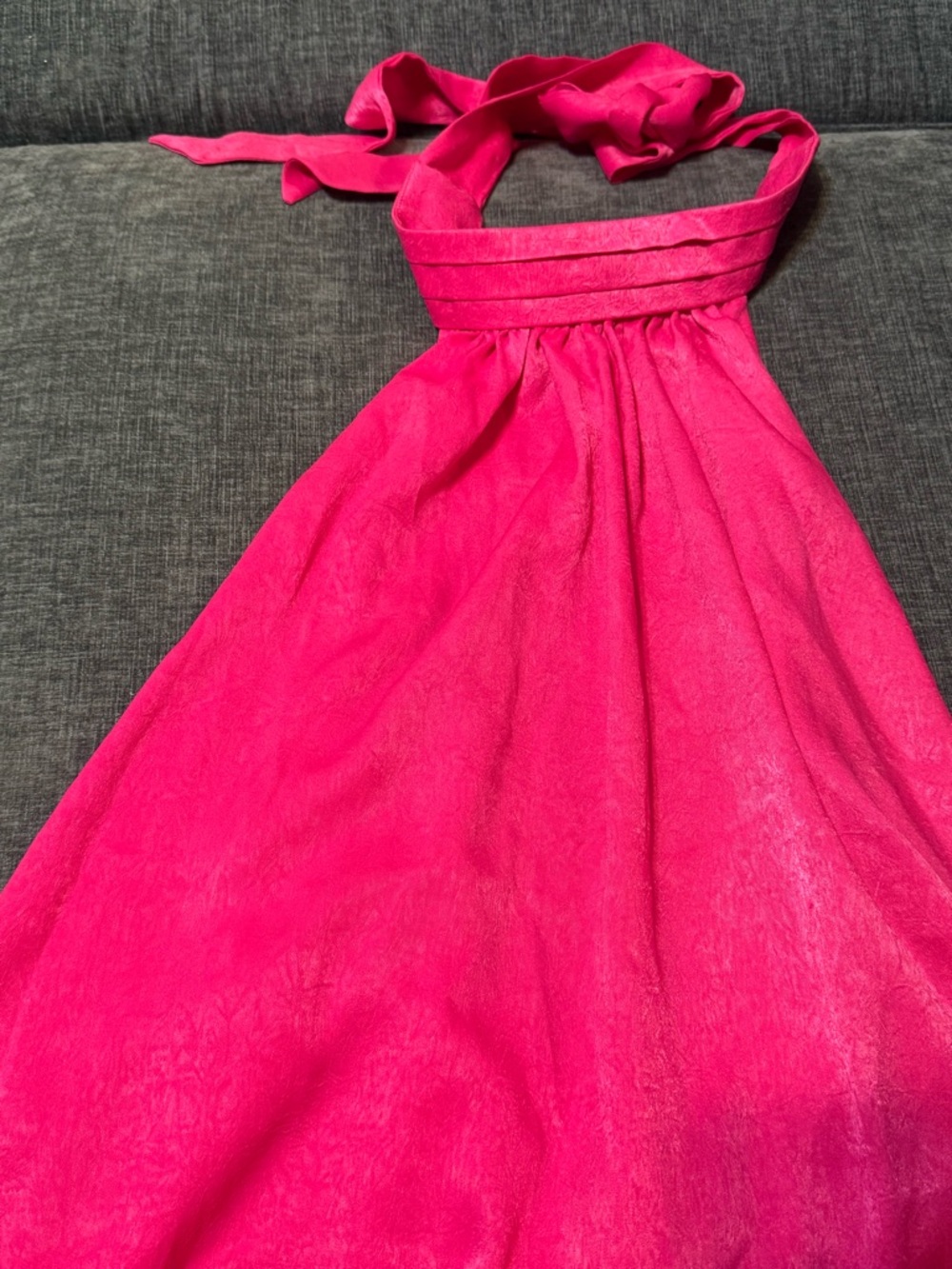 Hot Pink Halter Dress